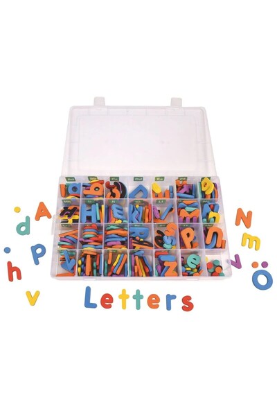 Salma Set educativ cu litere magnetice colorate pentru invatarea alfabetului ...
