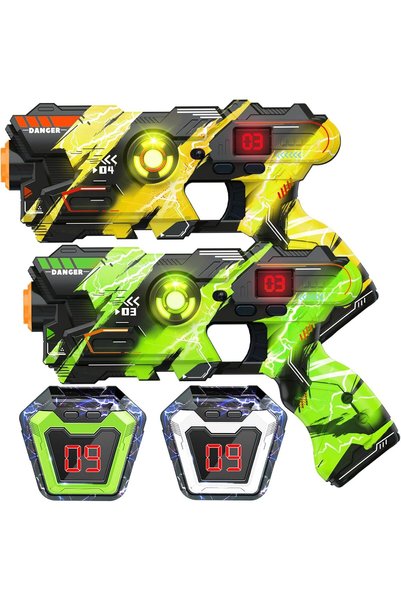 sallma Pistol de jucarie Laser Tag, efecte luminoase si sunete, Include 1 pis...