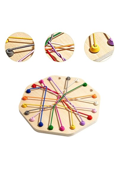 Salma Jucarie educativa din lemn pentru snuruit si dezvoltarea dexteritatii, ...