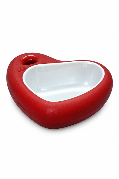 Generic Brand وعاء طعام على شكل قلب للكلاب والقطط - للطعام أو الماء
