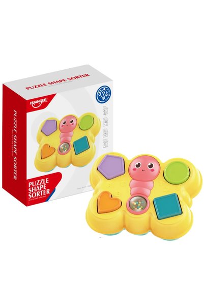 sallma Jucarie educativa pentru bebelusi, puzzle cu piese si forme colorate, ...