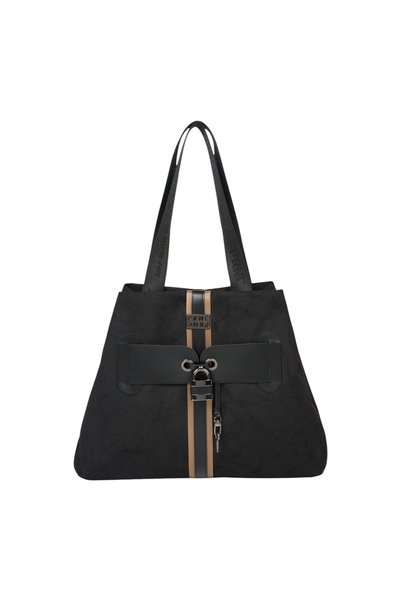FRNC FRANCESCO Τσάντα Γυναικεία Ώμου Interlock Shopper BAG 1843 BLK Μαύρο