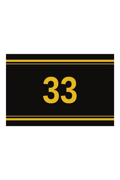 safe Self-adhesive sticker no. 33 - Gilded signet on black background