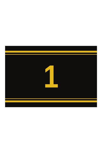 safe Self-adhesive sticker no. 1 - Gilded signet on black background