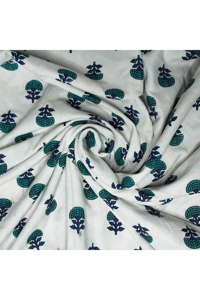 Ecotattva Reversible Baby Dohar - Green and Lime Floral Print
