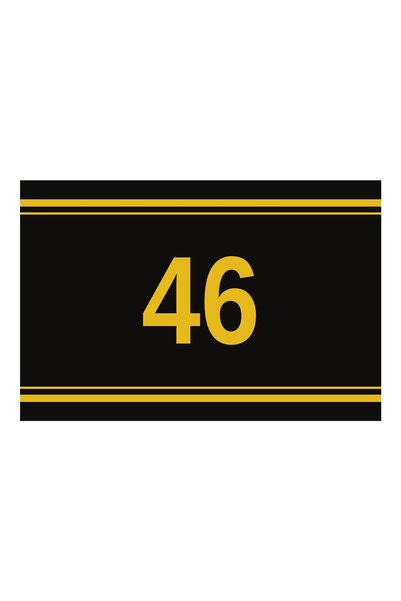 safe Self-adhesive sticker no. 46 - Gilded signet on black background