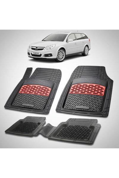 TEAMCAR Πατάκια Συμβατά για Opel Vectra C Combi Estate 2002-2008 | Κόκκινα