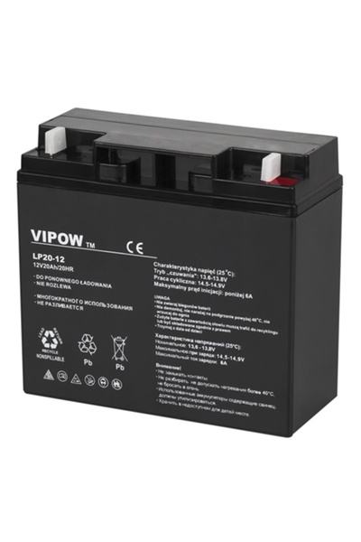 Vipow AGM VRLA Stationary Battery, 12V 20Ah - Powerhouse Series