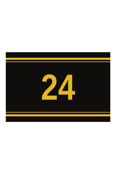 safe Self-adhesive sticker no. 24 - Gilded signet on black background