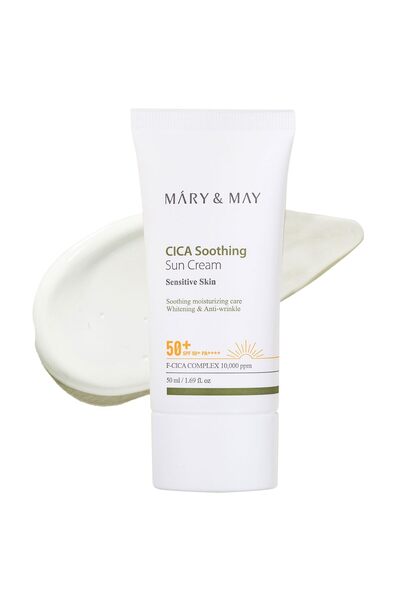 Mary&May Sun Cream CICA Soothing Sun Cream, SPF50+ PA++++, Fast-Absorbing, Hy...