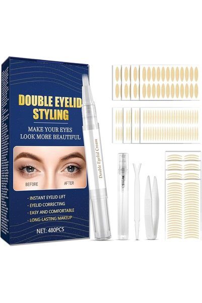 JKJ&ZXZ Eyelid Tape, 480pcs Eyelid Lifter Strips, Waterproof Double Eyelid Ta...