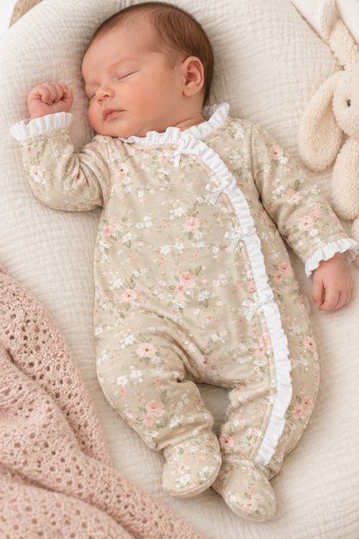 Babyhola Premature Baby Girl Floral Romper15437