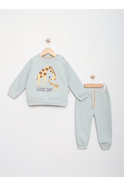 baby flamindo Giraffe Glitter Printed 3-Piece Set