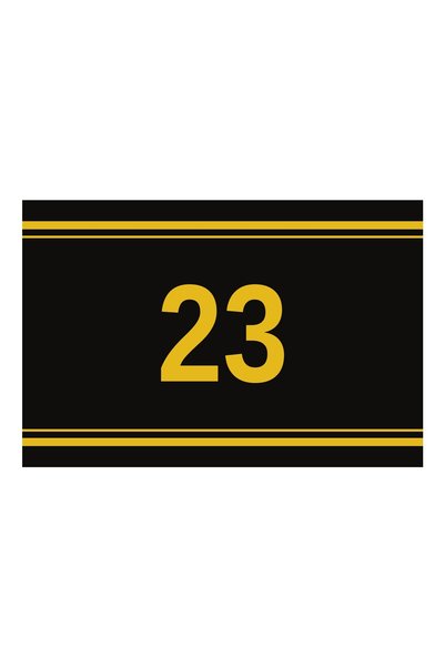 safe Self-adhesive sticker no. 23 - Gilded signet on black background