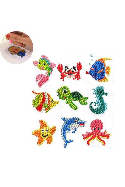 Noonedibs Pictură DIY 5D cu diamant pentru copii, imagini mici, complete, pic...