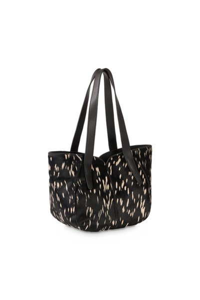 Vanessa Wu Altai M Women's Handbag, Black Bambi Print Pony-Effect Leather, 39...