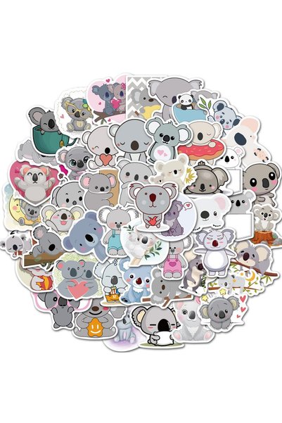 Noonedibs 50 autocolante koala desene animate, drăguțe, pentru recompense șco...
