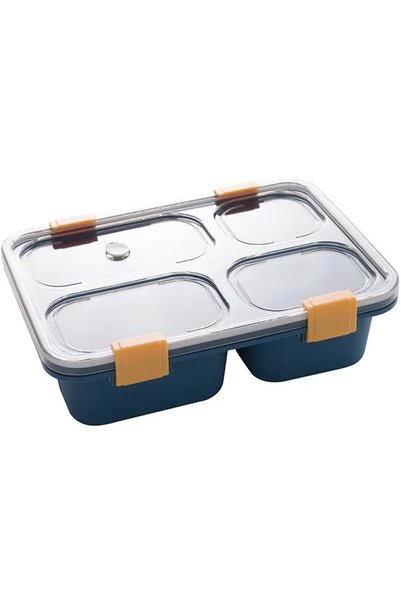Aptel Lunch box, plastic, blue, 850 ml