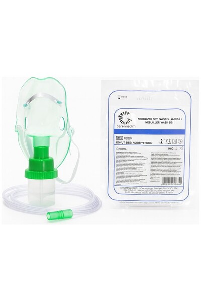 BOZKAR Ceren Nebulizer Yetişkin – Hazneli, Hortumlu, Aerosol Solunum Maskesi