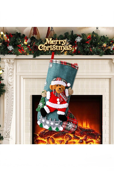 GGEROU 1 pieces Christmas Stockings Xmas Stockings Gift Bags 3D Cute Snowman ...
