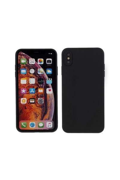 OEM Husă Apple iPhone XS din Silicon Lichid, Protecție Antișoc, Negru