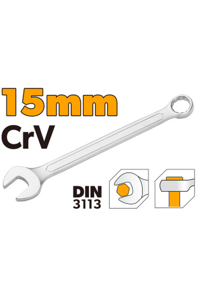 TOLSEN مفتاح ربط مركب Cr-V CP DIN مقاس 15 مم