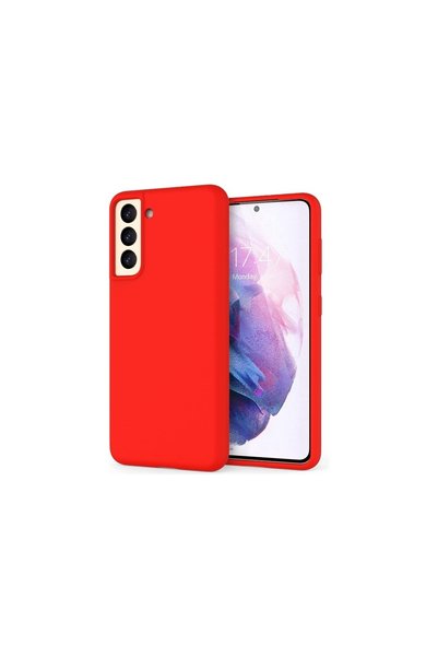 OEM Husă Samsung S21 5G Liquid Silicone, Protecție Antișoc, Roșu