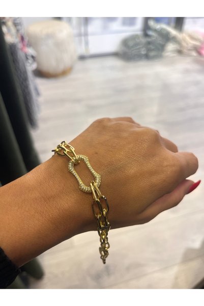 gozdeasutayaccessory سوار ذهبي على شكل قفل