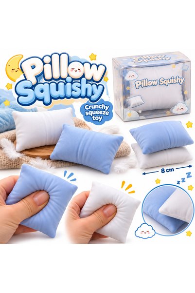 SHOP LIKE A PRO Jucărie Antistres Squishy Crunchy Pernă Moale, 8 cm, Efect Cr...