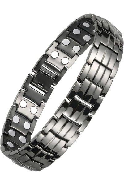 Feraco Magnetic Bracelets for Men Arthritis & Joint Pain Relief, Titanium Ste...