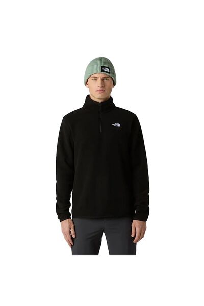 THE NORTH FACE NF0A8D0QJK31-SİY جاكيت رجالي أسود من الصوف القطبي للأنشطة الخا...