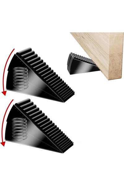 Generic 2 Pack Heavy Duty Door Stop, Metal Adjustable Spring Door Stopper, 3 ...