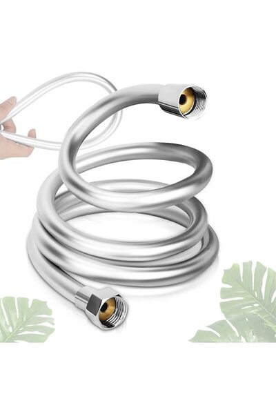 X SPRING Chrome Shower Hose, 1.5m Universal G1/2 PVC Flexible Shower Hose Ant...