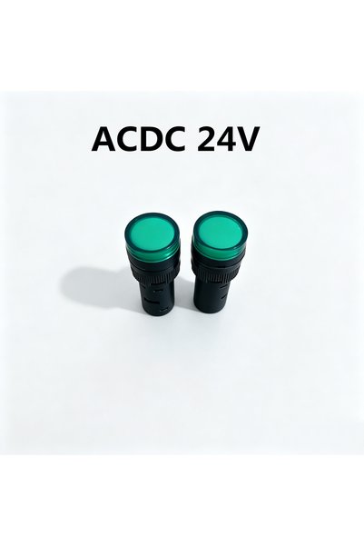 Choice مصباح مؤشر LED أخضر (ACDC 24 فولت) 2 قطعة 16 مم AD16-16C للتركيب على ا...