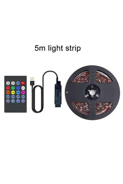 Choice شريط إضاءة LED RGB بطول 5 متر يعمل بالـ USB متزامن مع الموسيقى لتلفزيو...
