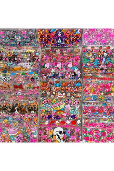 Choice 50PCS Random Wraps 100pcs Hot Sale Random Mix UV DTF Cup Wrap Sticker ...