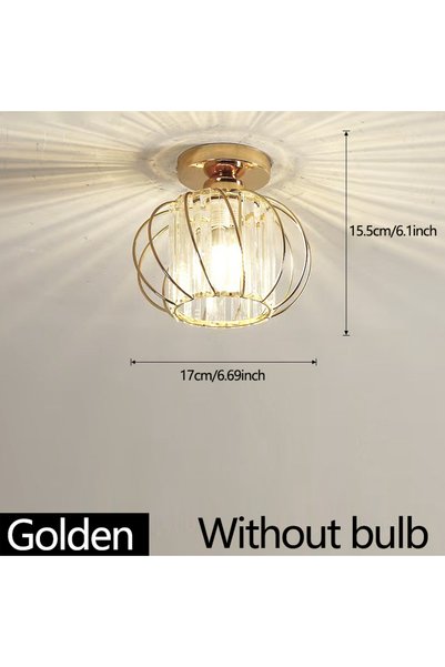 Choice مصباح سقف كريستالي فاخر بتصميم عصري من Golden-B، مناسب للمطبخ وغرفة ال...