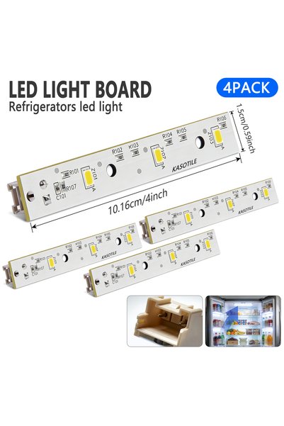Choice 4 قطع لوحة إضاءة LED كاسوتلي WR55X26671 لثلاجات جي إي، لوحة إضاءة LED ...