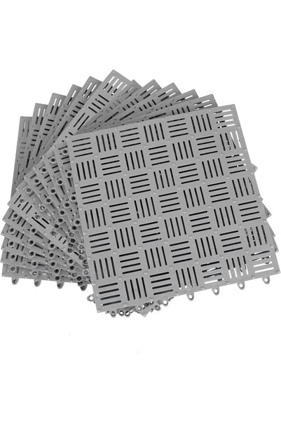 Generic 12 Pack 12x12 Inch Non-Slip Drainage Mats, Soft PVC Splicing Modular ...