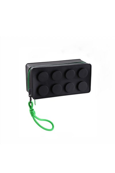 Choice Black Creative Building Block Shaped Handbag Pen Storage Bag with Rope...
