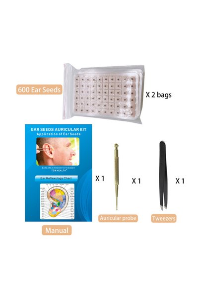 Choice 1200pcs With Acupressure Chart Tweezer Auricular Probe 4 In 1 Set Mult...