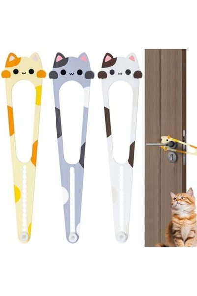 Generic Cat Door Latch Adjustable Door Stopper, 3 Pack ABS Pet Door Holder wi...