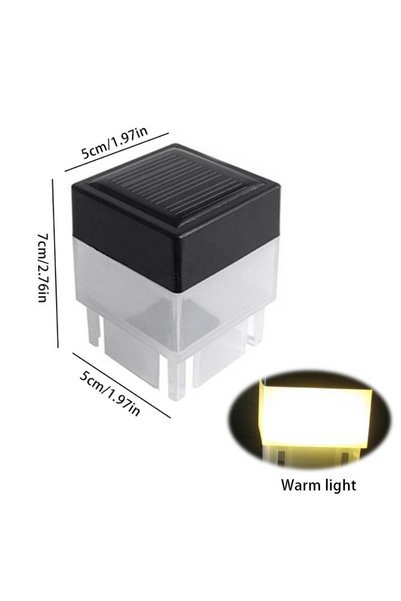 Choice 1pc Warm light Solar Post Light Modern Fence Deck Lamp Auto On/Off Out...