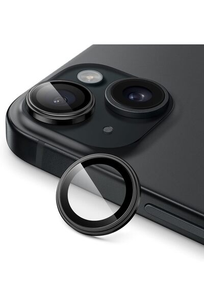 Generic Camera Lens Protector for iPhone 15/15 Plus, Black, 1 Set