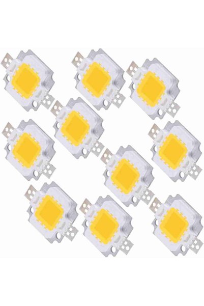 Generic LED Warm Cool White SMD Chip COB DC 9‑10V 10Pcs 10W Flood Light Bulb ...
