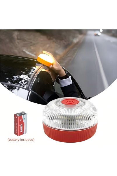 Choice ضوء طوارئ LED وامض V16 يعمل بالبطارية، قابل لإعادة الشحن عبر USB، مع خ...