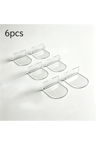 Choice 6pcs 3/6pcs Acrylic Wall-Mounted Display Rack,Drill-Free Self-Adhesive...