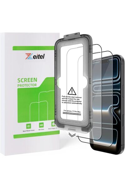 Generic واقي شاشة زجاجي مقوى عالي الدقة متوافق مع آيفون 17 برو ماكس، عبوة من ...