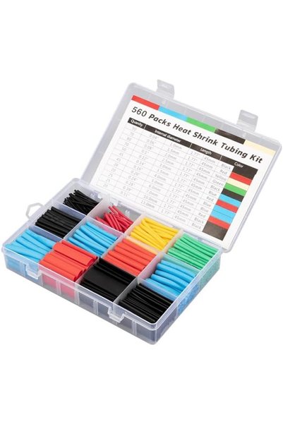 Generic مجموعة أنابيب الانكماش الحراري 560 قطعة، أنابيب عازلة من البولي إيثيل...