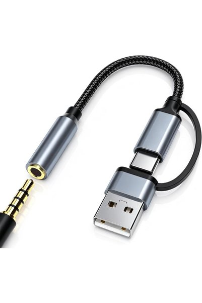 Generic إليفانت بوت ®   محول صوت 2 في 1 من USB C و A إلى مقبس سماعة الرأس مع ...